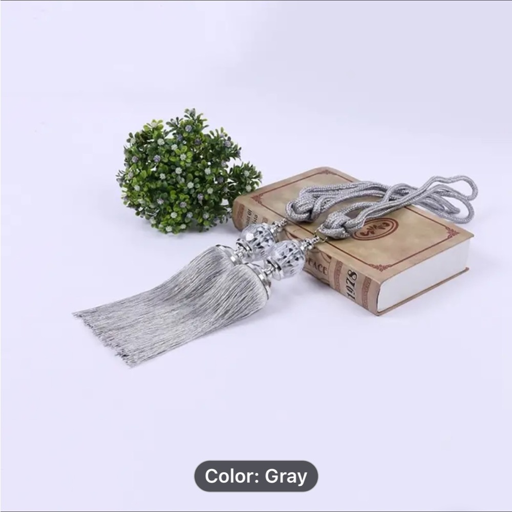 Elegant glam beaded curtain tieback durable stylish holdback for any Curtains